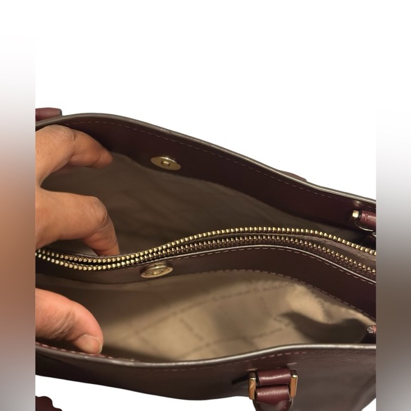 Michael Kors Burgundy Large Saffiano Leather Satchel - Picture 9 of 13